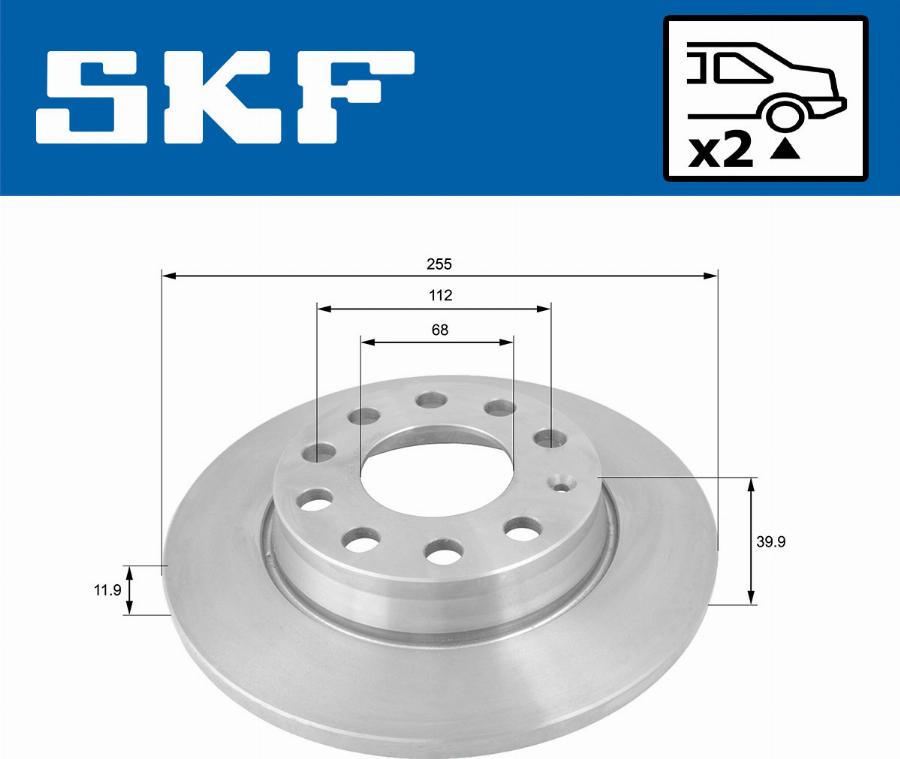 SKF VKBD 90266 S2 - Bremžu diski autodraugiem.lv