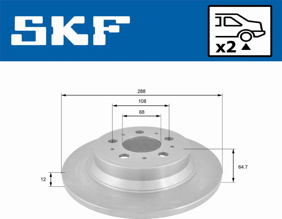 SKF VKBD 90202 S2 - Bremžu diski autodraugiem.lv