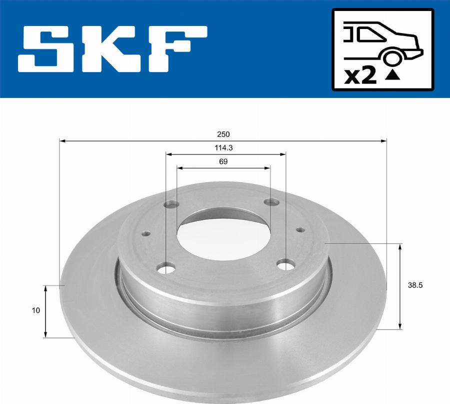 SKF VKBD 90285 S2 - Bremžu diski autodraugiem.lv