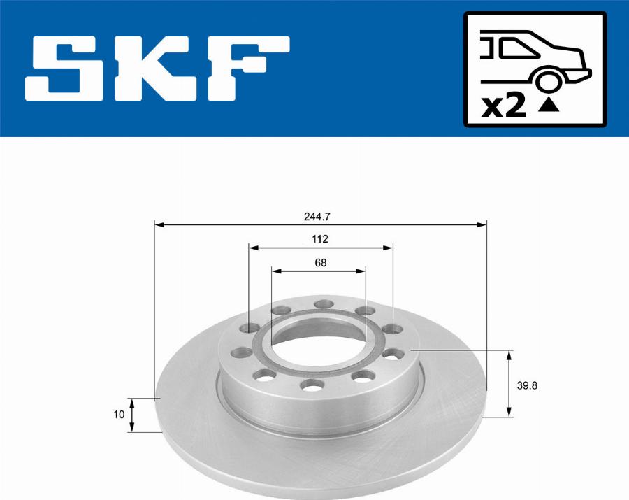 SKF VKBD 90234 S2 - Bremžu diski autodraugiem.lv