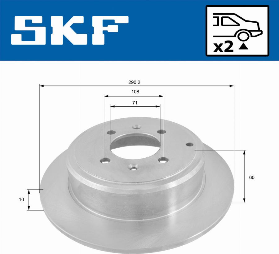 SKF VKBD 90238 S2 - Bremžu diski autodraugiem.lv