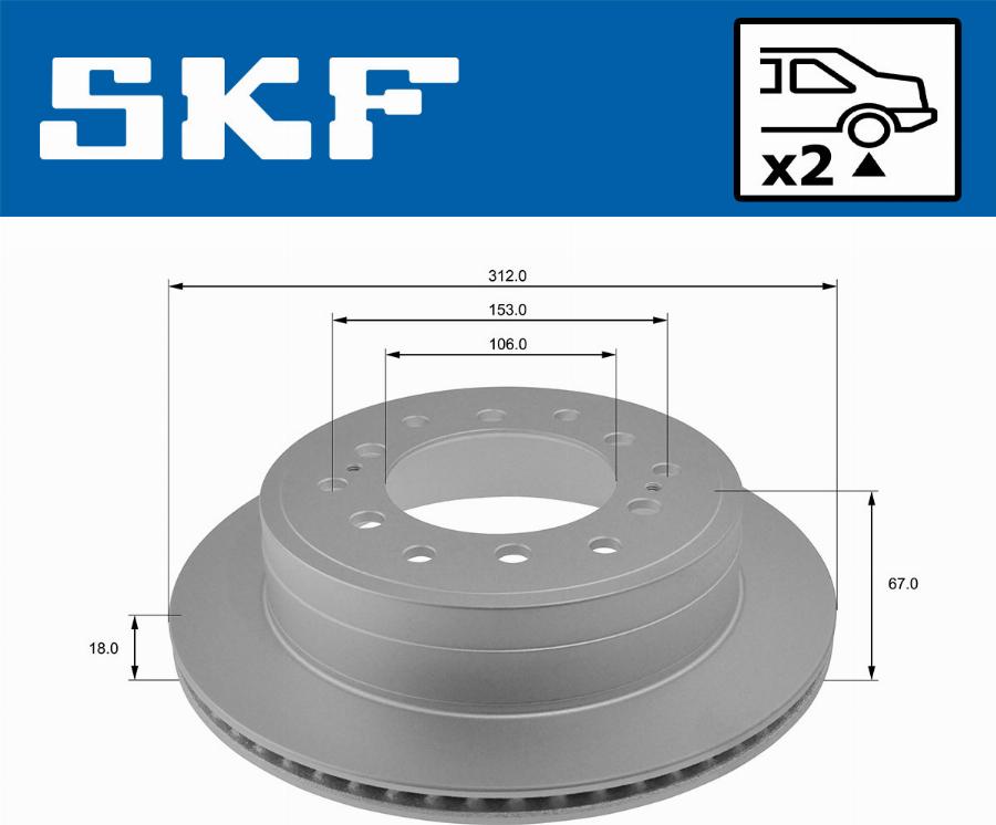 SKF VKBD 90272 V2 - Bremžu diski autodraugiem.lv