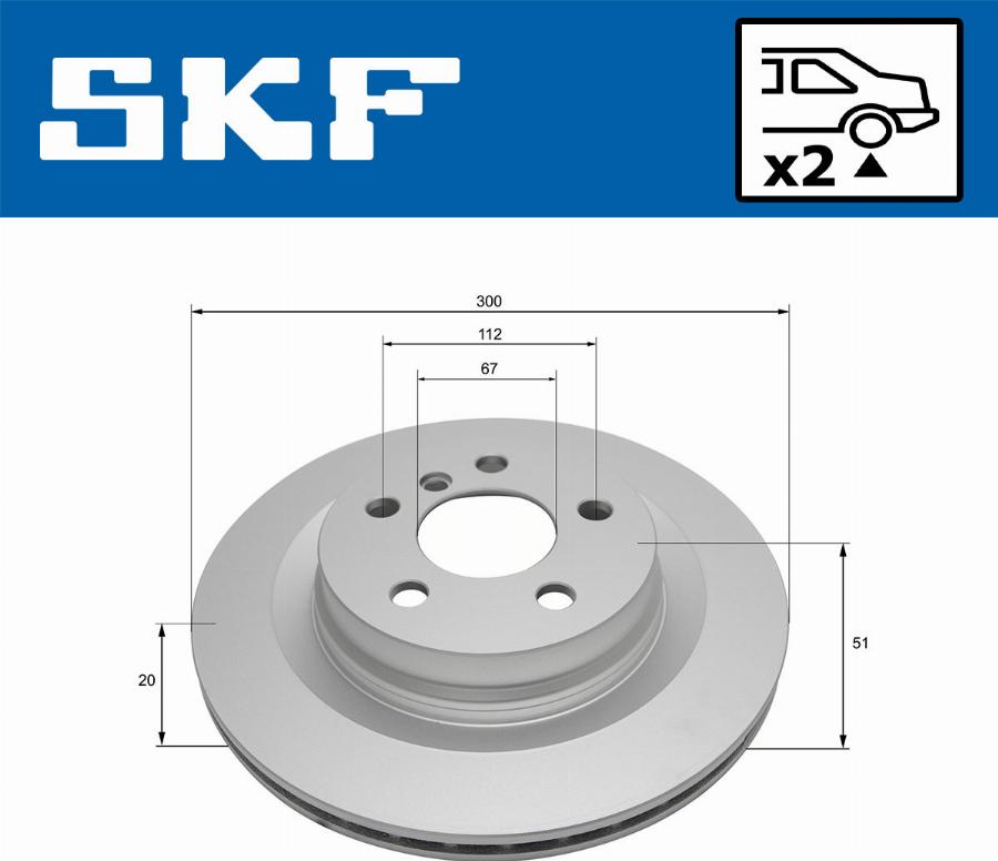 SKF VKBD 90712 V2 - Bremžu diski autodraugiem.lv