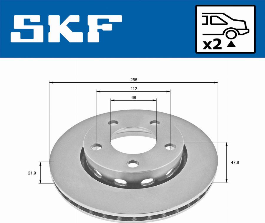 SKF VKBD 90775 V2 - Bremžu diski autodraugiem.lv