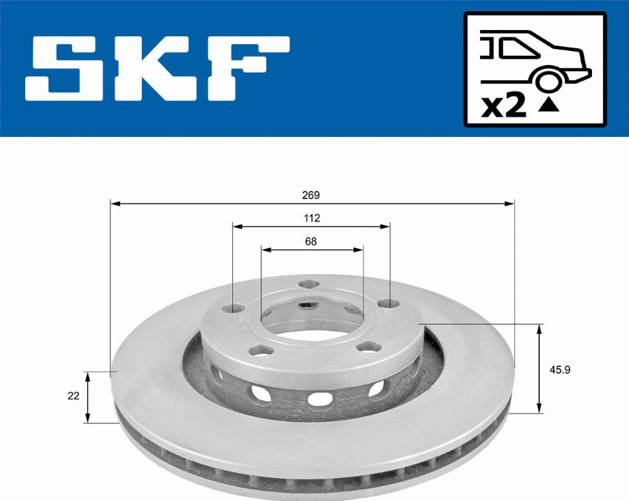 SKF VKBD 91144 V2 - Bremžu diski autodraugiem.lv