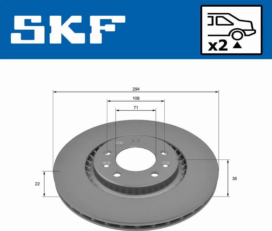 SKF VKBD 91305 V2 - Bremžu diski autodraugiem.lv