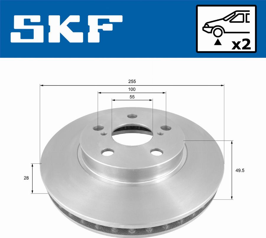 SKF VKBD 80999 V2 - Bremžu diski autodraugiem.lv