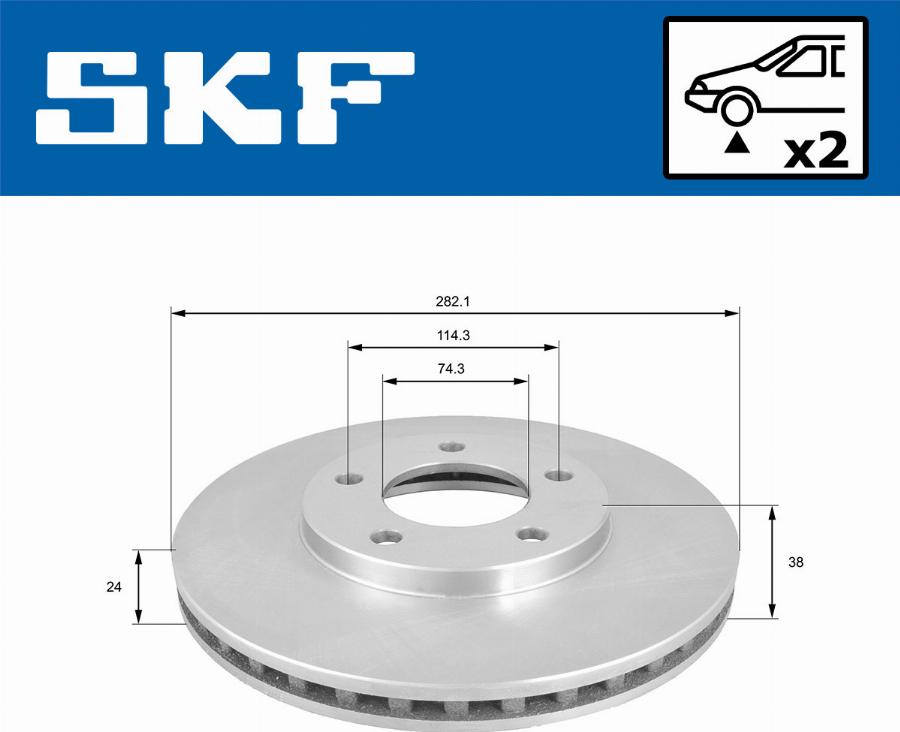 SKF VKBD 80906 V2 - Bremžu diski autodraugiem.lv