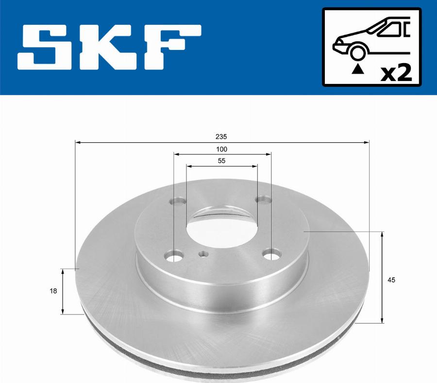 SKF VKBD 80907 V2 - Bremžu diski autodraugiem.lv