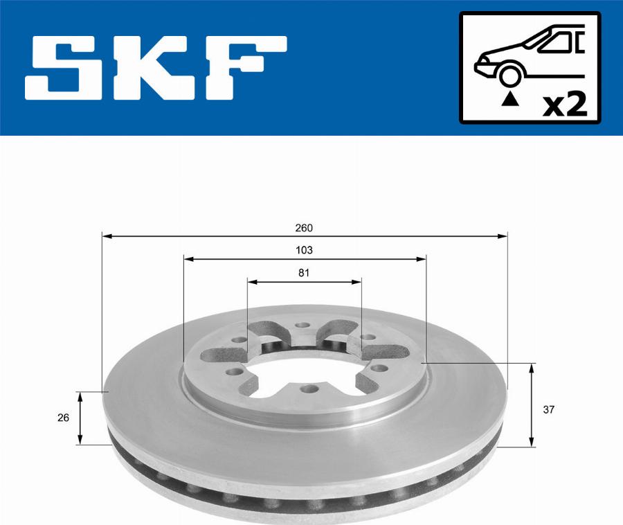 SKF VKBD 80910 V2 - Bremžu diski autodraugiem.lv