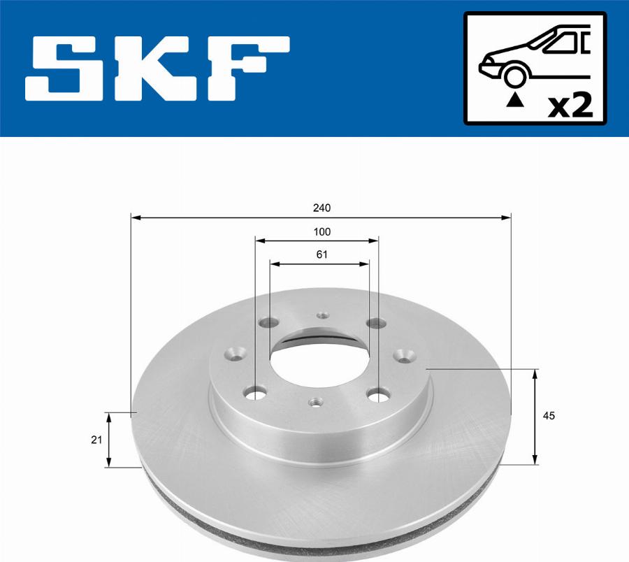 SKF VKBD 80939 V2 - Bremžu diski autodraugiem.lv