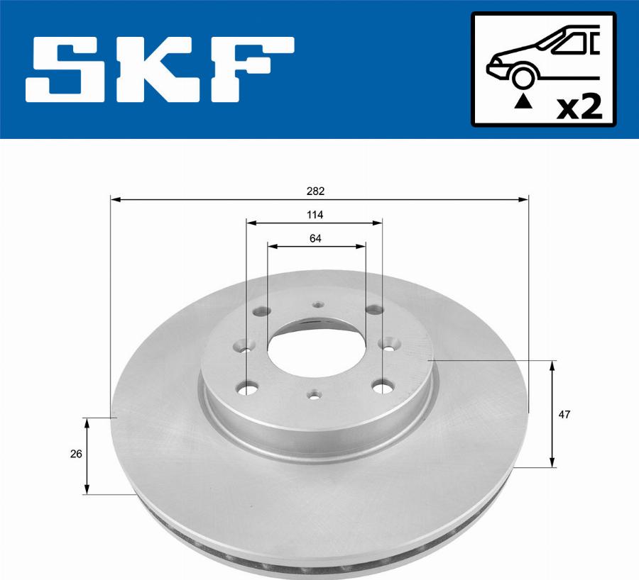 SKF VKBD 80932 V2 - Bremžu diski autodraugiem.lv