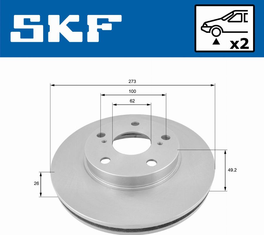 SKF VKBD 80494 V2 - Bremžu diski autodraugiem.lv