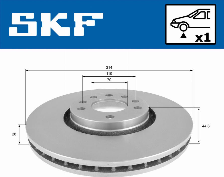 SKF VKBD 80492 V1 - Bremžu diski autodraugiem.lv