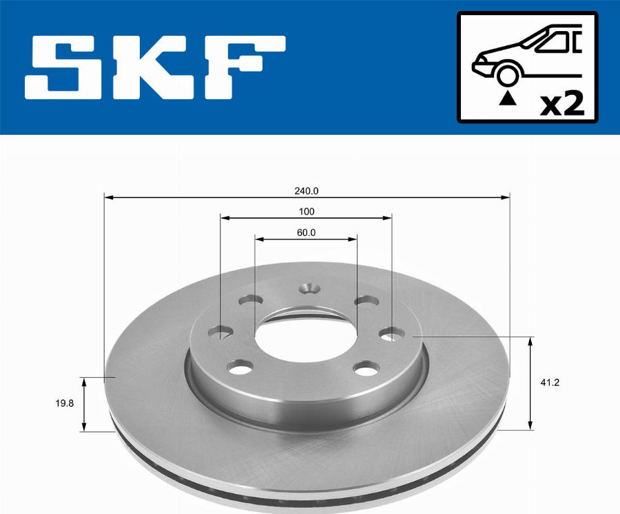 SKF VKBD 80464 V2 - Bremžu diski autodraugiem.lv