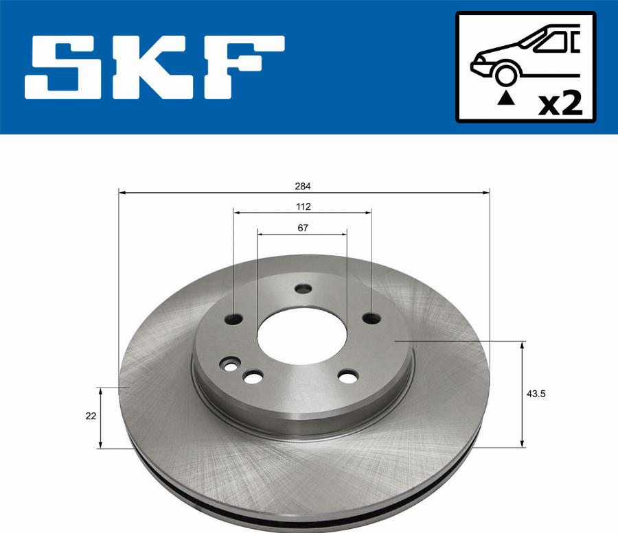 SKF VKBD 80461 V2 - Bremžu diski autodraugiem.lv