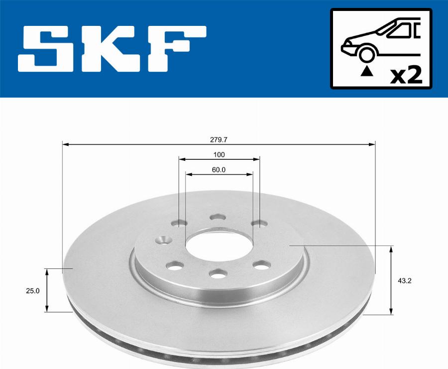 SKF VKBD 80404 V2 - Bremžu diski autodraugiem.lv