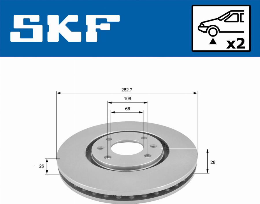 SKF VKBD 80412 V2 - Bremžu diski autodraugiem.lv