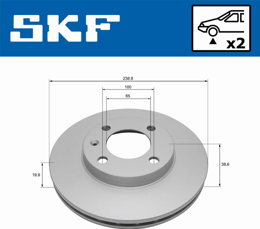 SKF VKBD 80489 V2 - Bremžu diski autodraugiem.lv