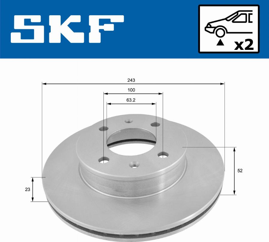 SKF VKBD 80485 V2 - Bremžu diski autodraugiem.lv