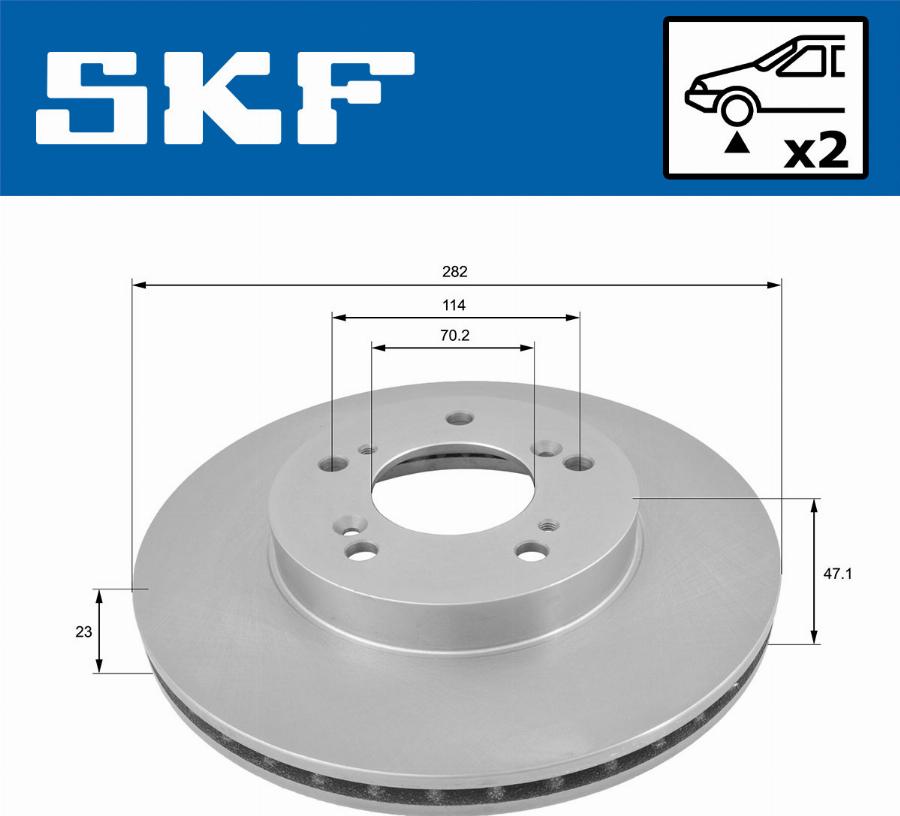 SKF VKBD 80429 V2 - Bremžu diski autodraugiem.lv