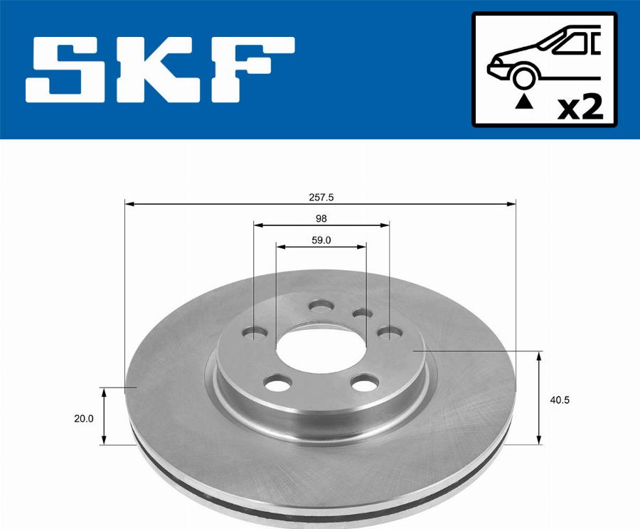 SKF VKBD 80420 V2 - Bremžu diski autodraugiem.lv