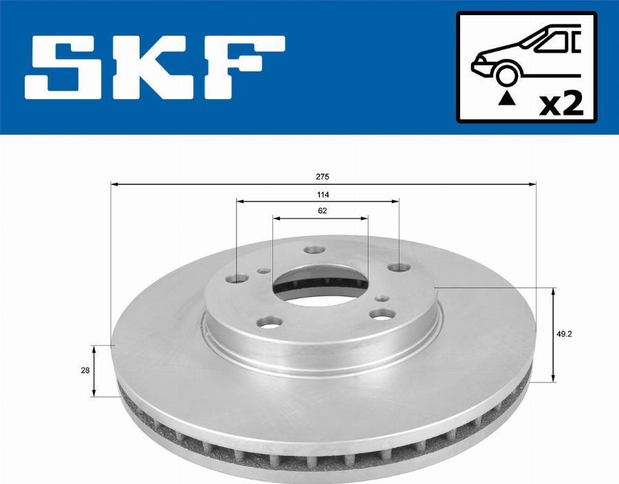 SKF VKBD 80479 V2 - Bremžu diski autodraugiem.lv