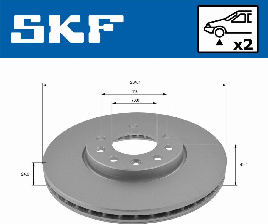 SKF VKBD 80478 V2 - Bremžu diski autodraugiem.lv