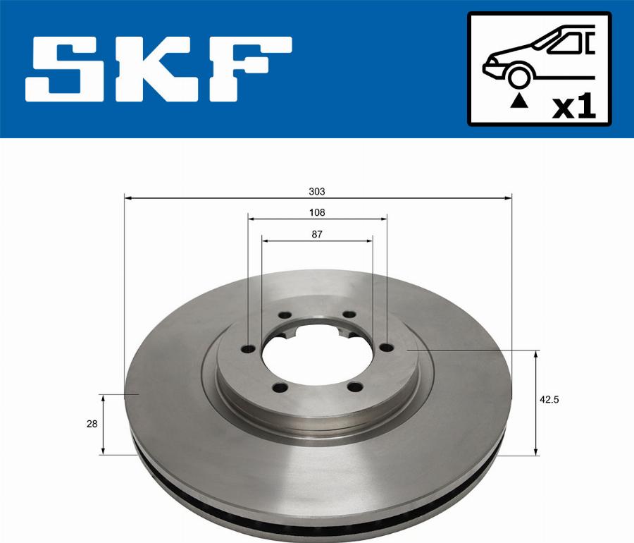 SKF VKBD 80597 V1 - Bremžu diski autodraugiem.lv