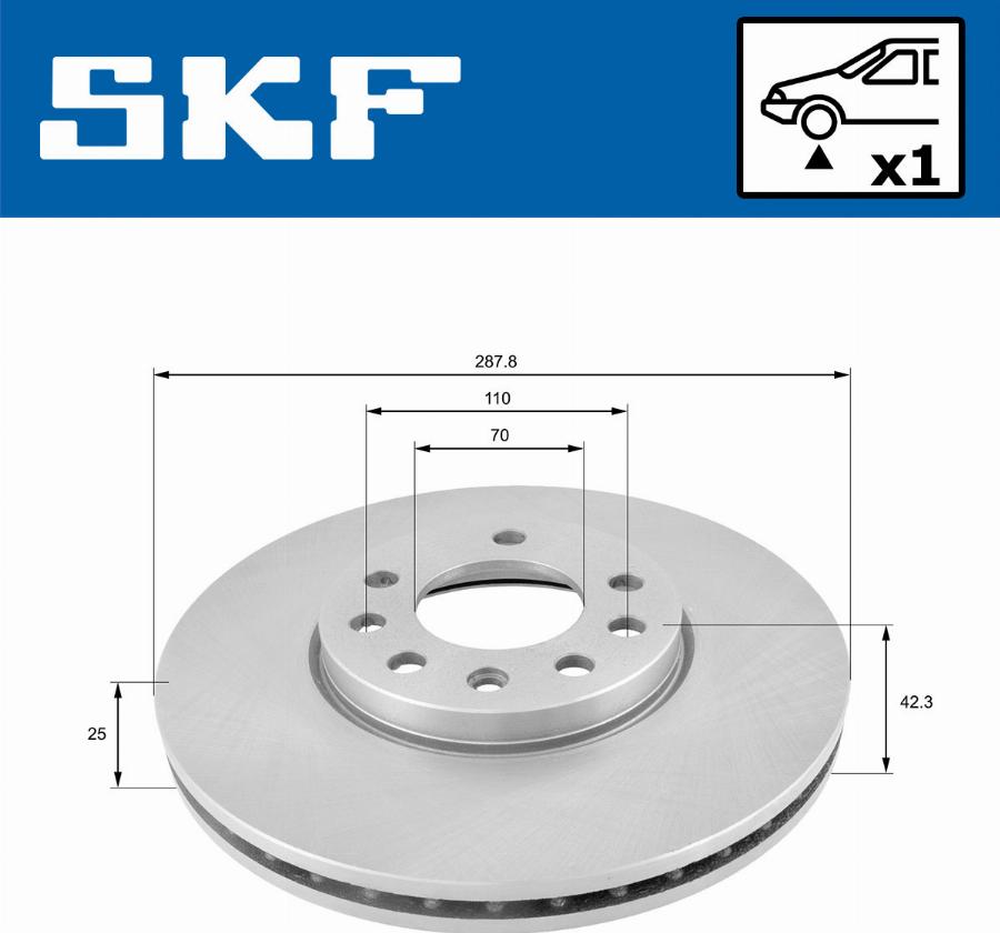 SKF VKBD 80549 V1 - Bremžu diski autodraugiem.lv