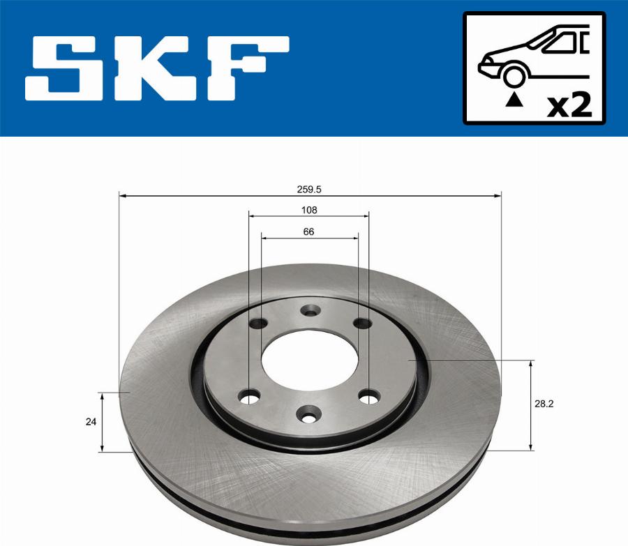 SKF VKBD 80544 V2 - Bremžu diski autodraugiem.lv