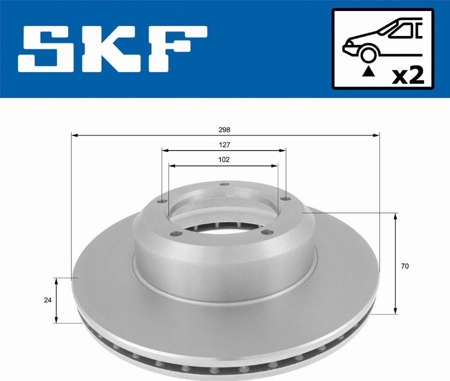 SKF VKBD 80504 V1 - Bremžu diski autodraugiem.lv