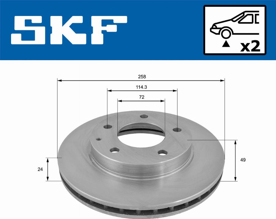 SKF VKBD 80518 V2 - Bremžu diski autodraugiem.lv