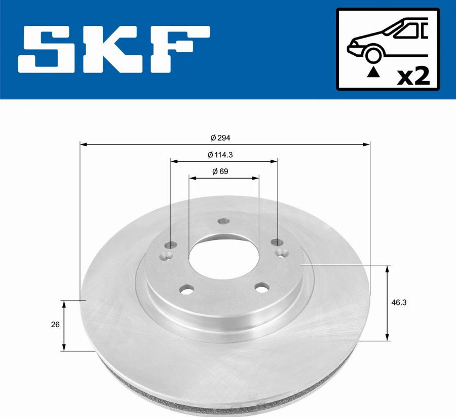 SKF VKBD 80576 V2 - Bremžu diski autodraugiem.lv