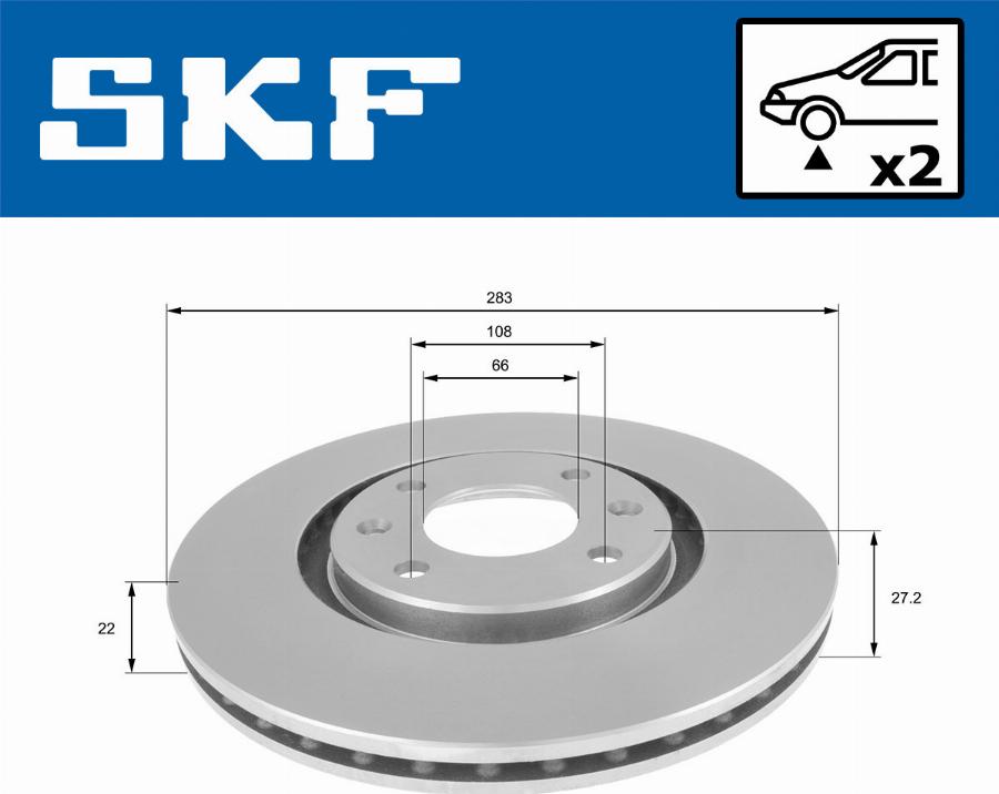 SKF VKBD 80650 V2 - Bremžu diski autodraugiem.lv