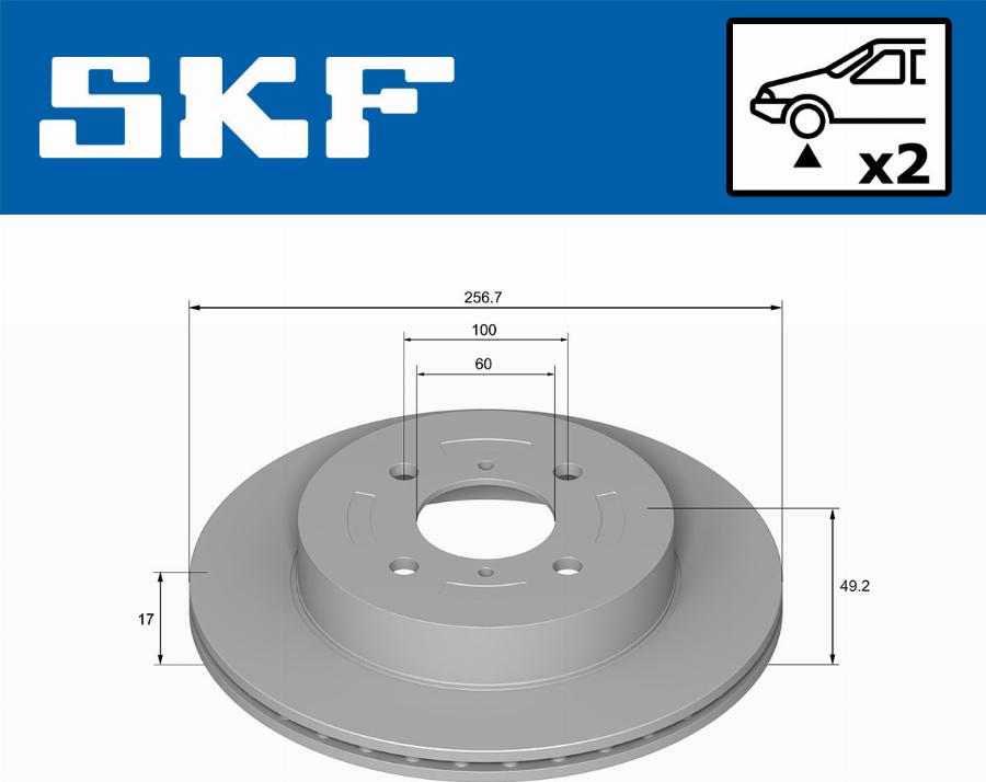 SKF VKBD 80662 V2 - Bremžu diski autodraugiem.lv