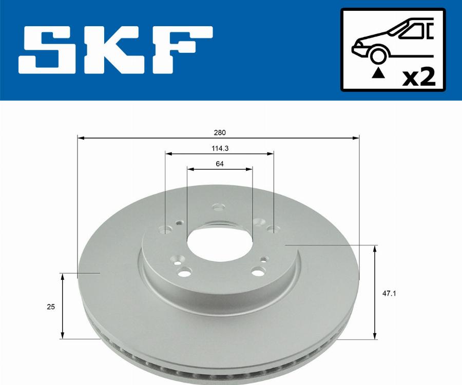 SKF VKBD 80616 V2 - Bremžu diski autodraugiem.lv