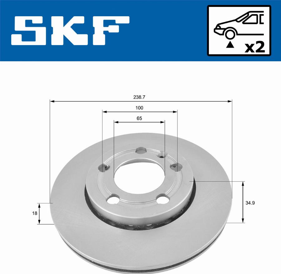 SKF VKBD 80612 V2 - Bremžu diski autodraugiem.lv