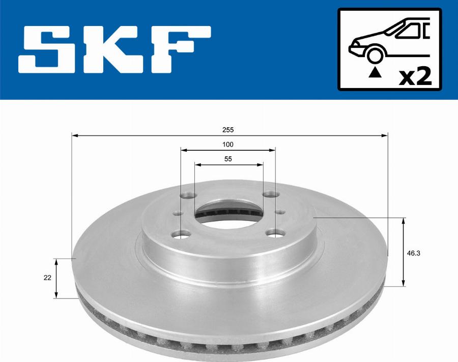 SKF VKBD 80617 V2 - Bremžu diski autodraugiem.lv