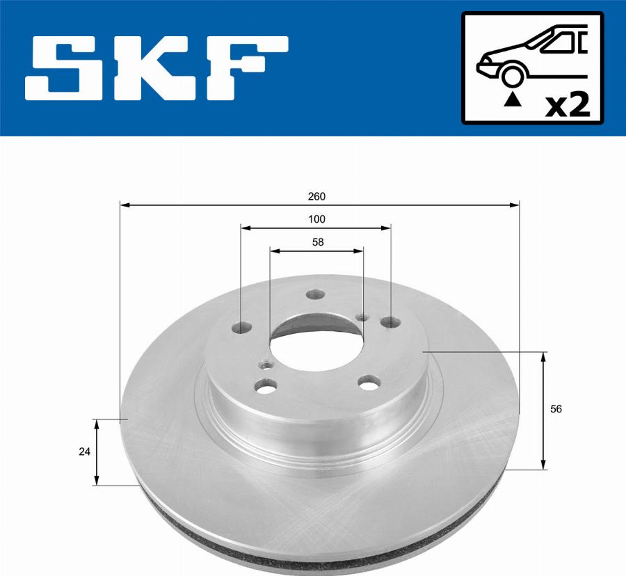 SKF VKBD 80636 V2 - Bremžu diski autodraugiem.lv