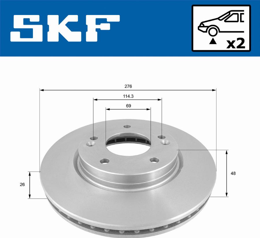 SKF VKBD 80625 V2 - Bremžu diski autodraugiem.lv