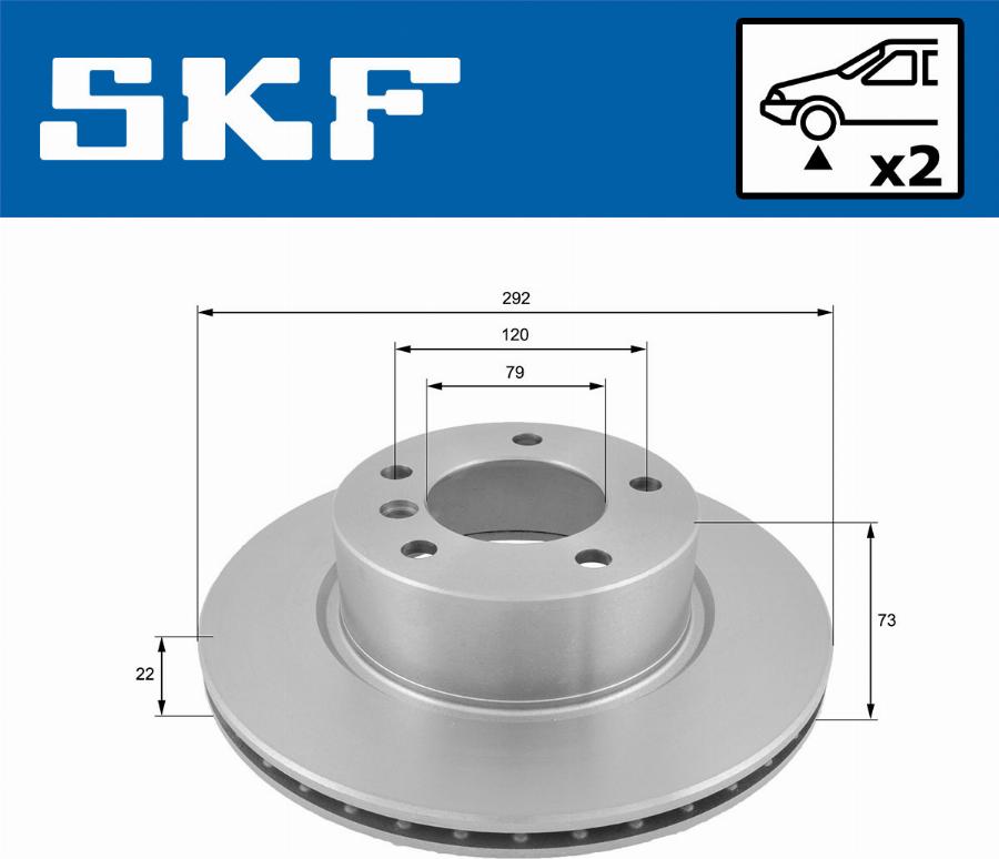 SKF VKBD 80099 V2 - Bremžu diski autodraugiem.lv