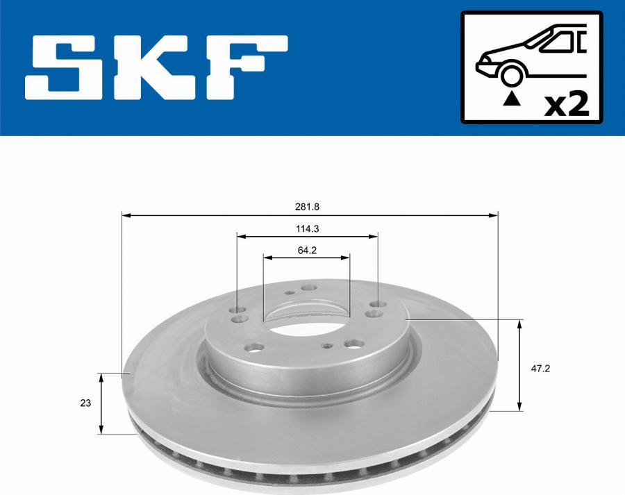 SKF VKBD 80095 V2 - Bremžu diski autodraugiem.lv