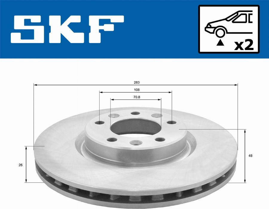 SKF VKBD 80090 V2 - Bremžu diski autodraugiem.lv