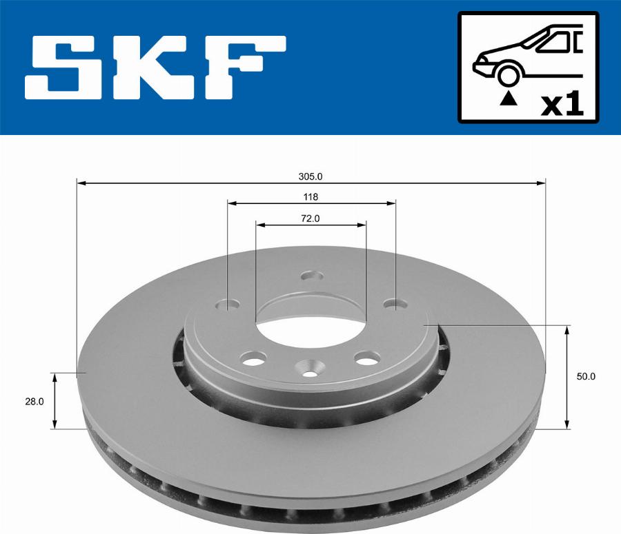 SKF VKBD 80046 V1 - Bremžu diski autodraugiem.lv