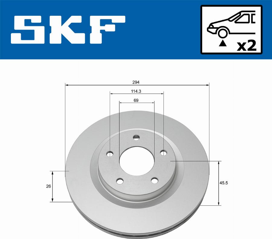 SKF VKBD 80054 V2 - Bremžu diski autodraugiem.lv