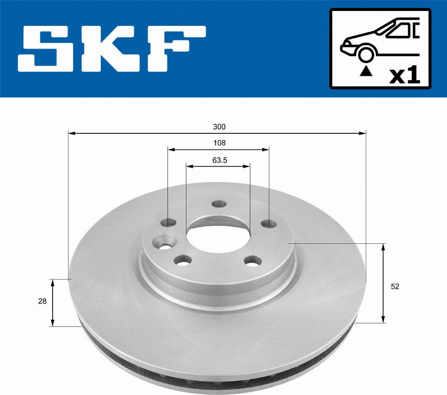 SKF VKBD 80056 V1 - Bremžu diski autodraugiem.lv