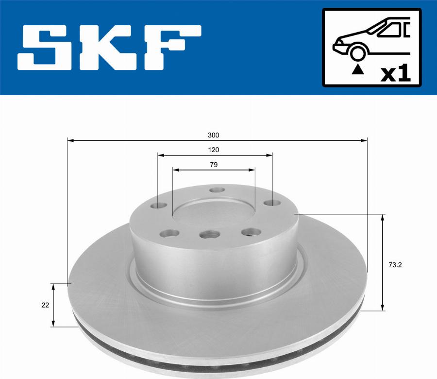 SKF VKBD 80060 V1 - Bremžu diski autodraugiem.lv