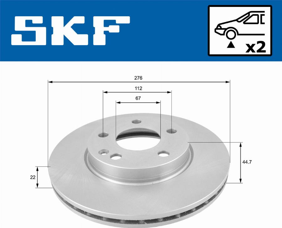 SKF VKBD 80063 V2 - Bremžu diski autodraugiem.lv