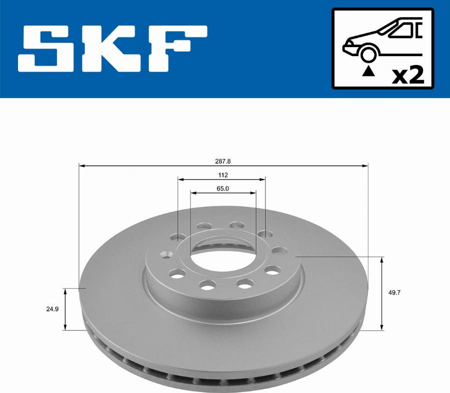 SKF VKBD 80005 V2 - Bremžu diski autodraugiem.lv